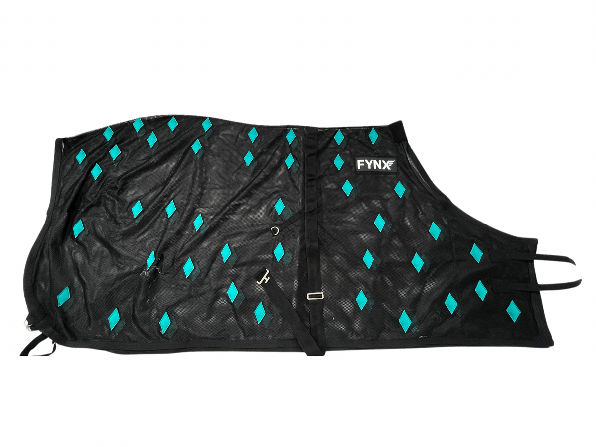 Fynx Flow Luxury Equine Therapy Sheet - Special Edition Black & Turquiose