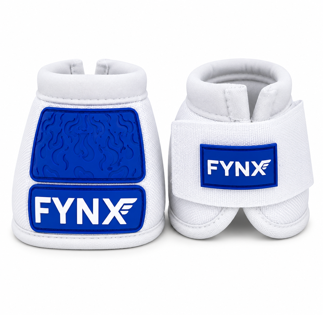 FYNX™ Bell Boots - White with Royal Blue