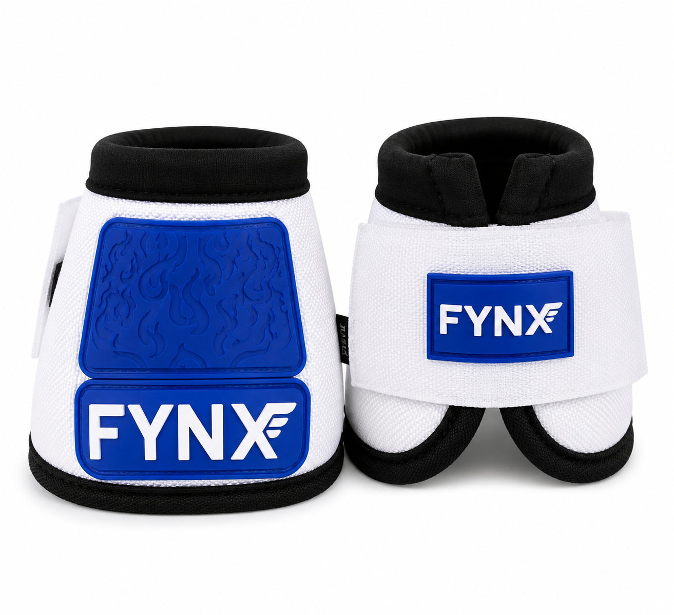 FYNX™ Bell Boots - White with Royal Blue (black trim)