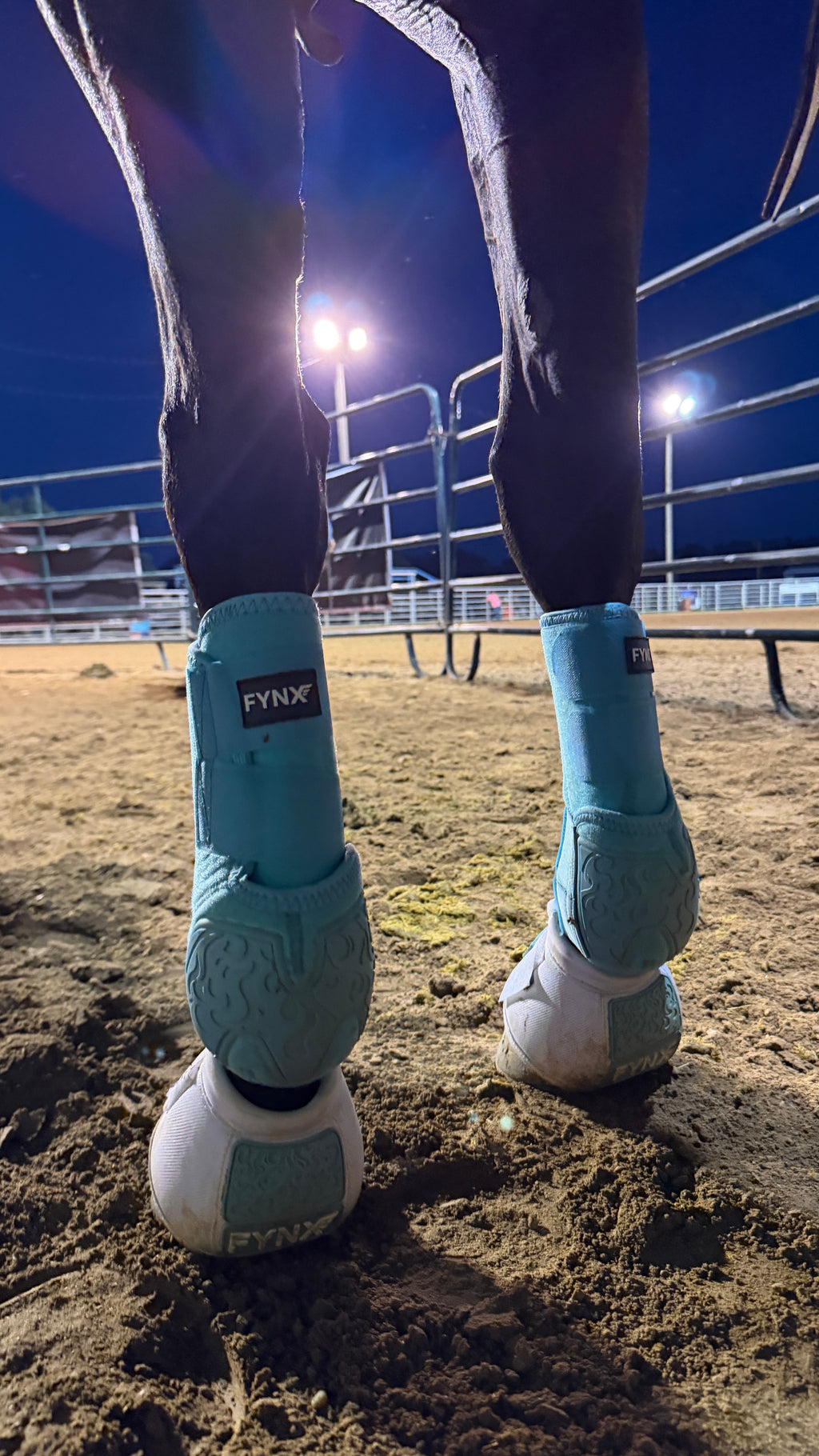 FYNX™ Bell Boots - White with Turquoise